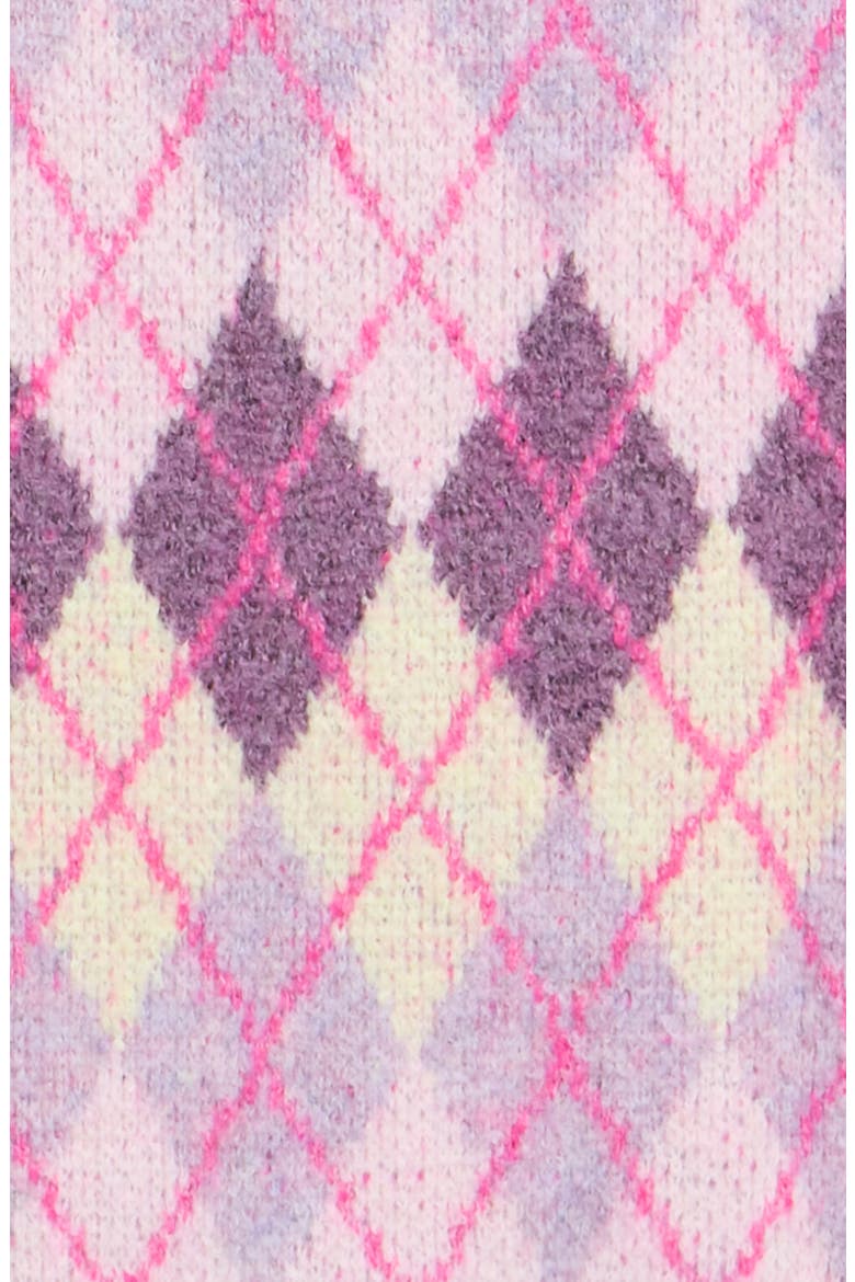 Kids' Argyle Sleeveless Cardigan, Alternate, color, PURPLE