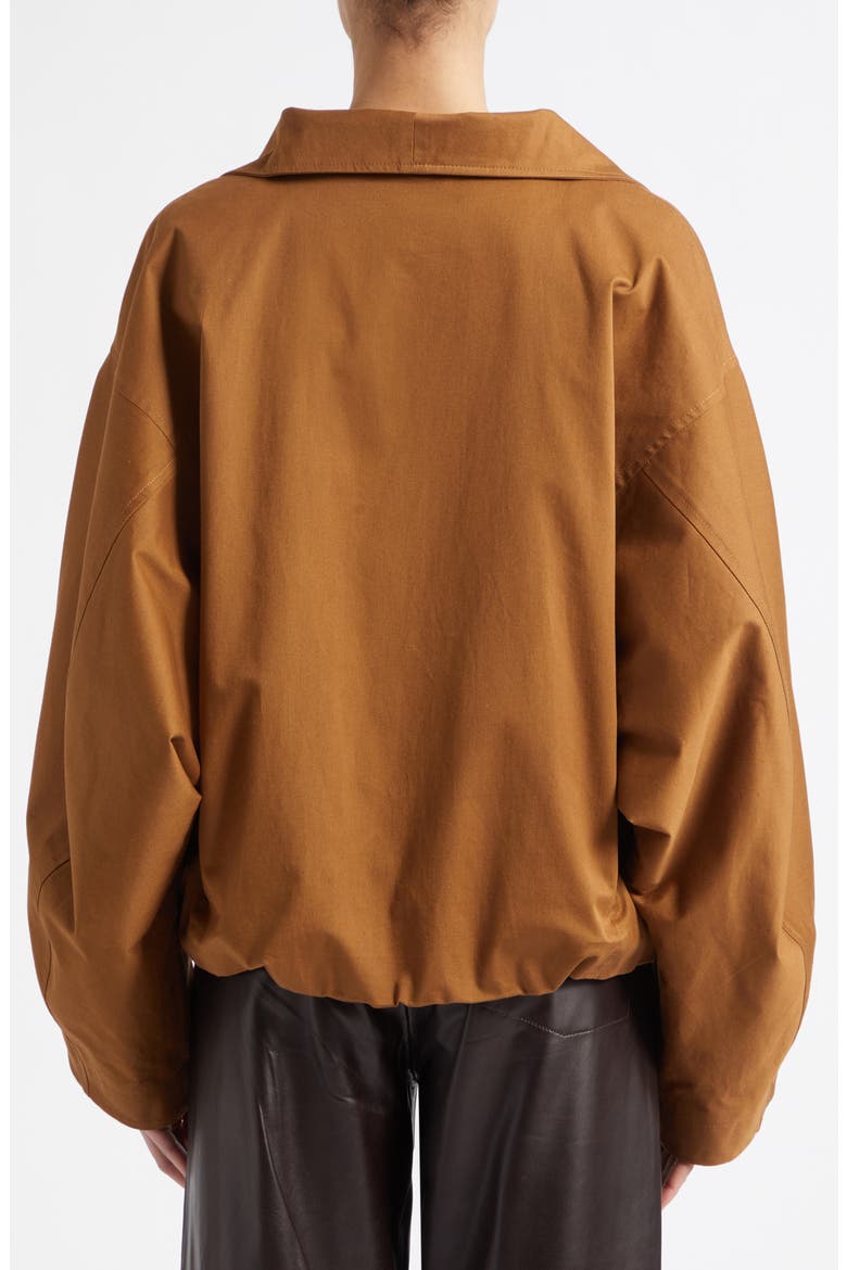 François Stretch Cotton Canvas Bomber Jacket, Alternate, color, CAMEL