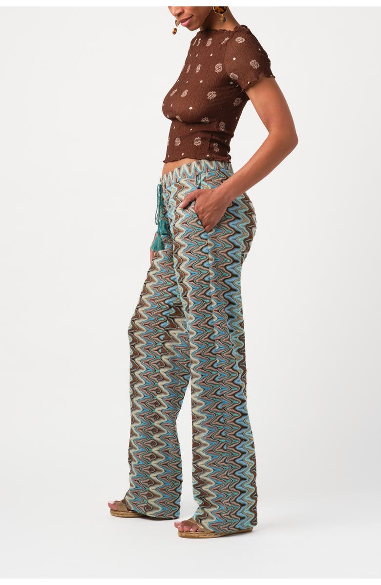 Calypso St. Barth Blaire Pant, Alternate, color, Blue Multi Zig-Zag