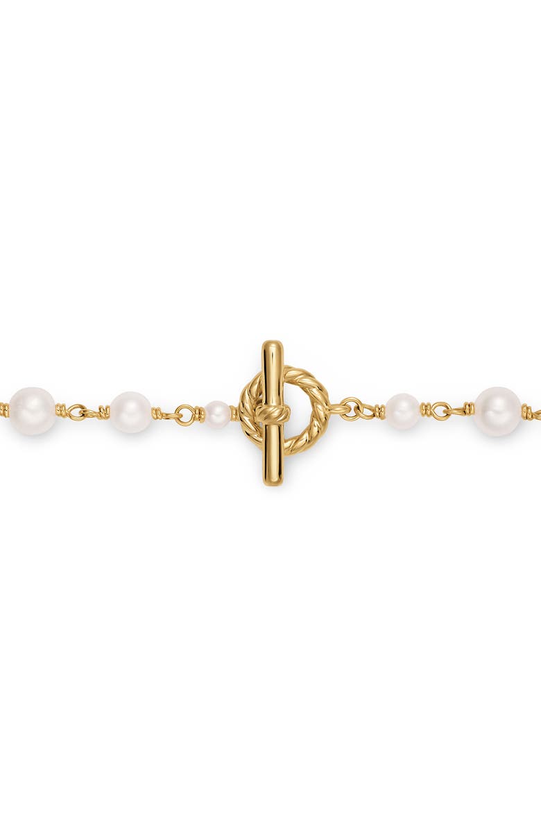 David Yurman Pearl Classics Freshwater Pearl Toggle Necklace, Alternate, color, Gold