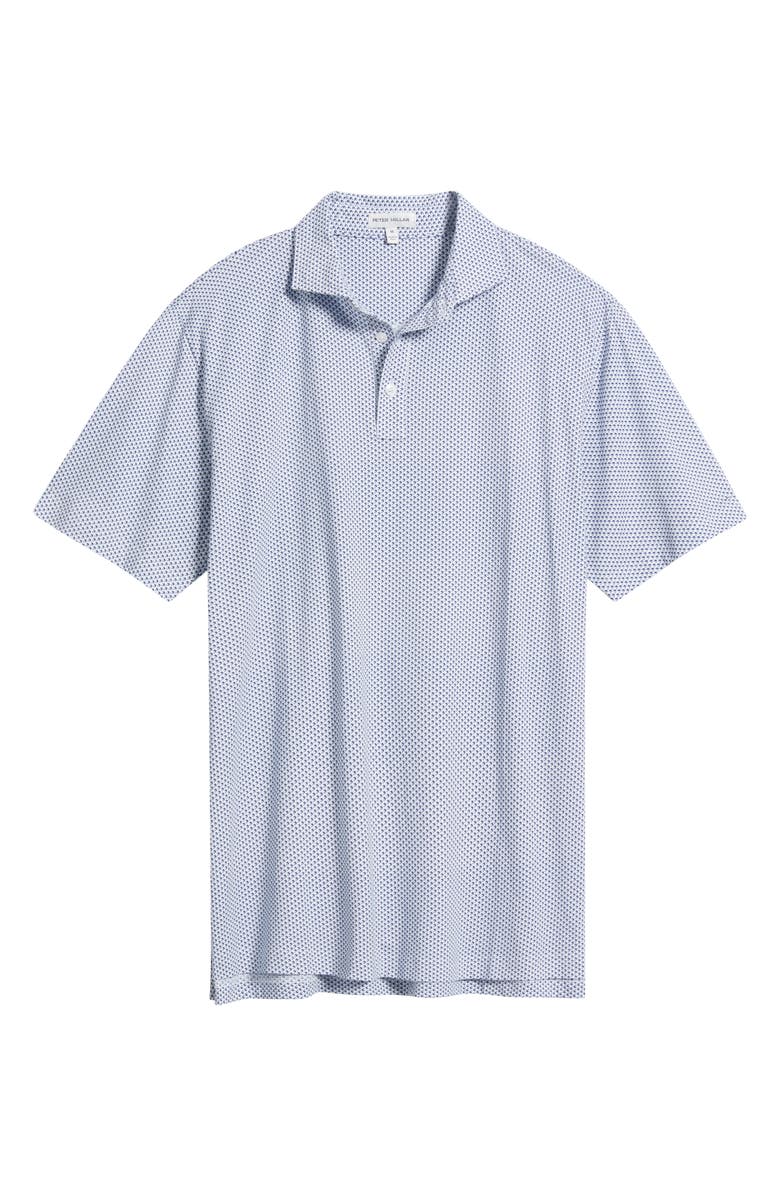 Peter Millar Crown Comfort Marlin Print Pima Cotton Polo, Alternate, color, Atlantic Blue