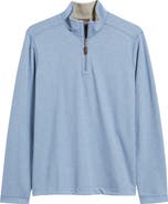 Johnston & Murphy Icon Reversible Cotton Blend Quarter Zip Pullover