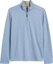 Johnston & Murphy Icon Reversible Cotton Blend Quarter Zip Pullover