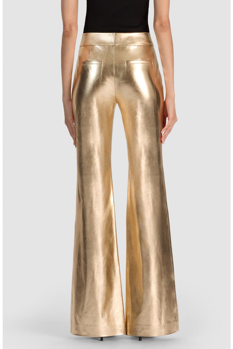 Andrew Faux Leather Flare Leg Pants, Alternate, color, GOLD