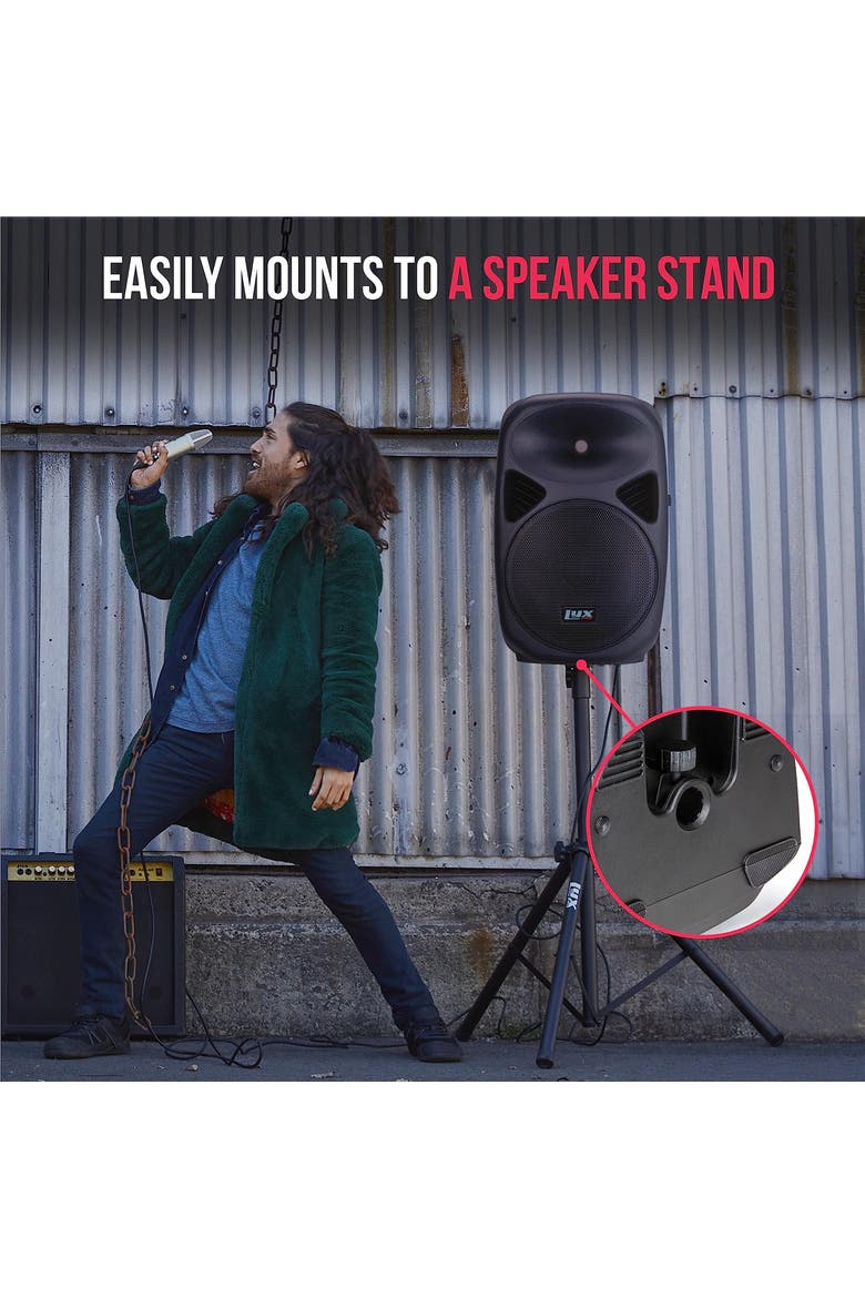 Rechargeable Battery PA Speaker, PA System W/Equalizer SD Slot & Built-in Bluetooth, Alternate, color, Black