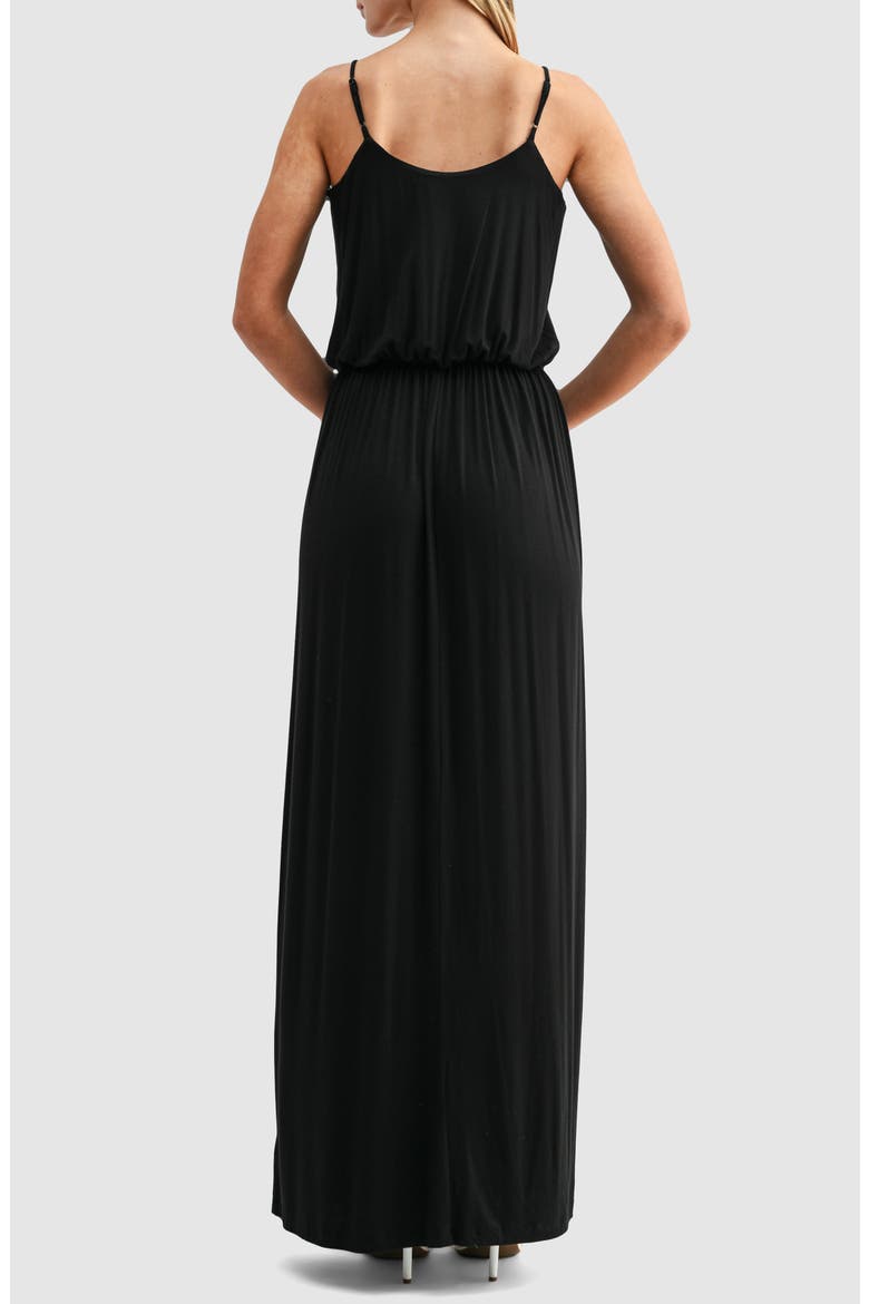 Knit Maxi Dress, Alternate, color, BLACK