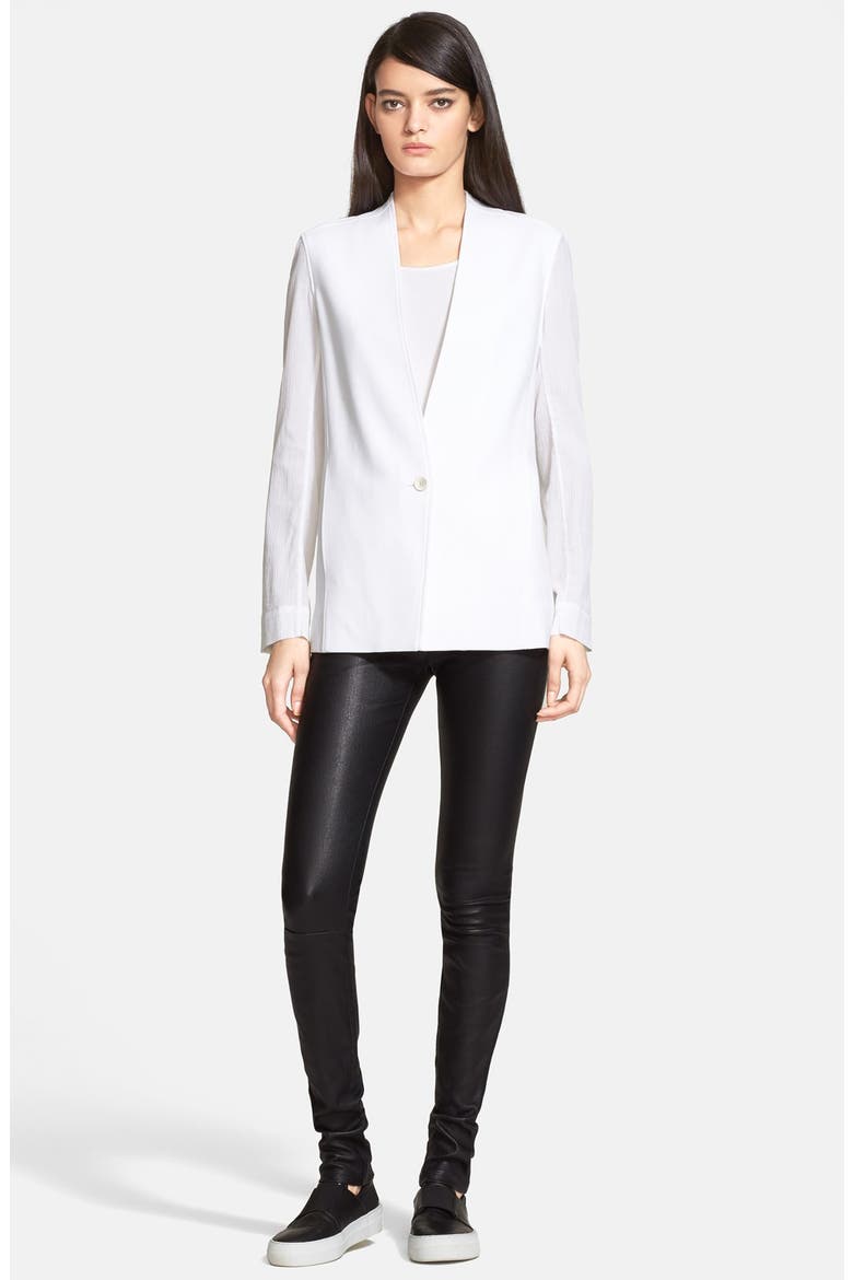 'Torsion' Cutout Blazer, Main, color, OPTIC WHITE