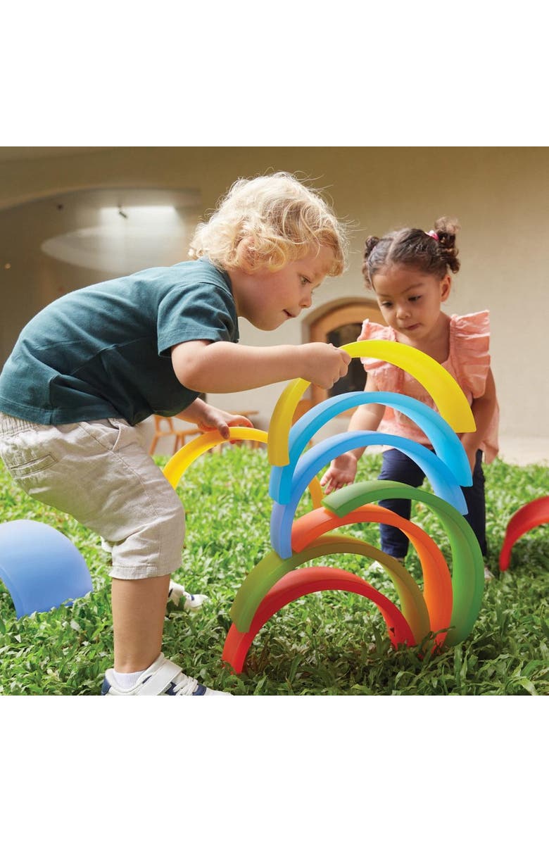 Kaplan Early Learning Company Discovery Rainbow Arches and Tunnels - 10 Pieces, Alternate, color, Multicolored