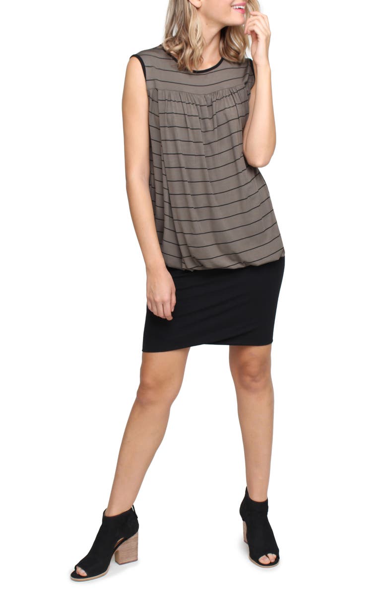 Savi Mom Tulip Blouson Maternity/Nursing Dress, Main, color, 