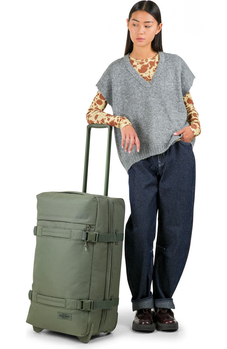 Eastpak Transit'r M Wheeled Luggage, Alternate, color, Khaki