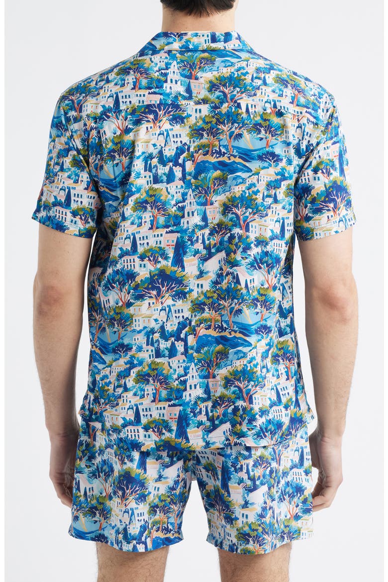 Print Camp Shirt, Alternate, color, BLUE
