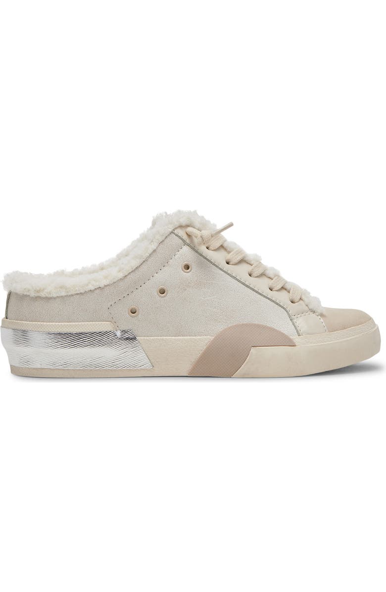 Dolce Vita Zantel Faux Shearling Lined Slip-On Sneaker, Alternate, color, Off White Crackled Leather