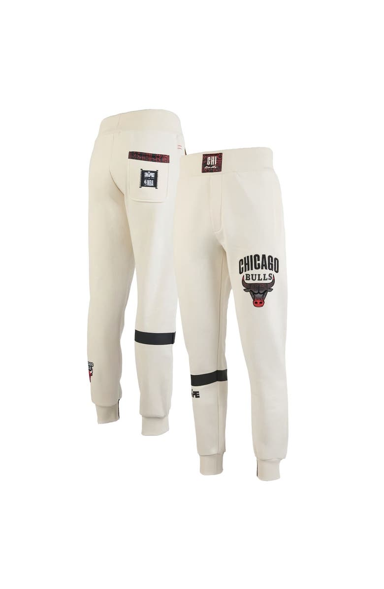 Two Hype Men's NBA x Two Hype Cream Chicago Bulls Culture & Hoops Collection Premium Jogger Pants, Main, color, Cream