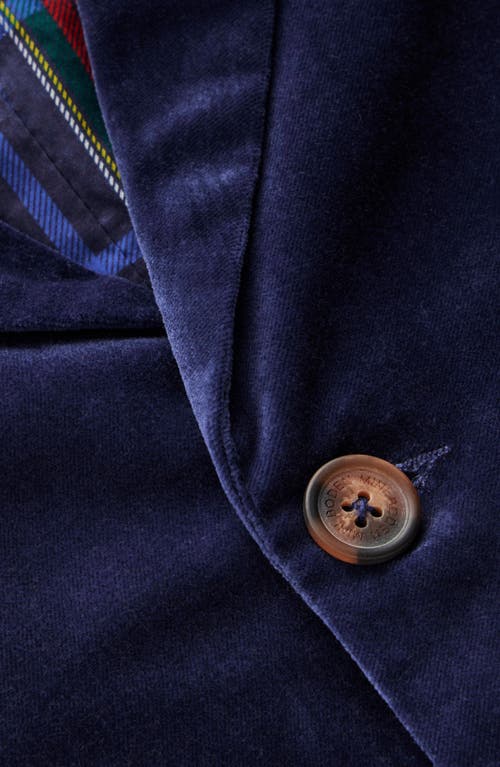 Boden Kids' Velvet Blazer In Blue