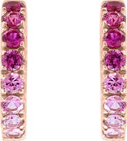 EFFY 14K Gold Natural Sapphire Hoop Earrings
