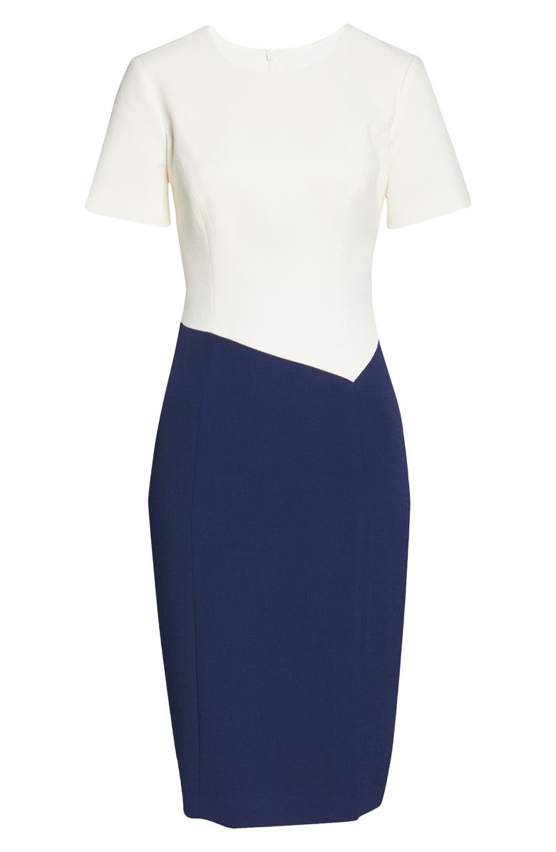 Harper Rose Ella Colorblock Crepe Sheath Dress, Alternate, color,