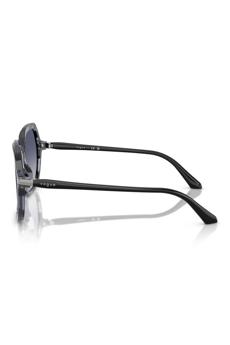 56mm Square Sunglasses, Alternate, color, BLUE TORTOISE
