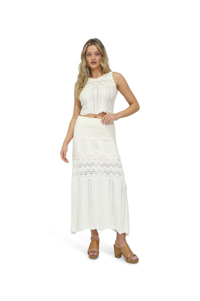 Harvest Haze Crochet Maxi Skirt, Main, color, White