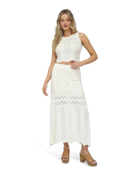 Harvest Haze Crochet Maxi Skirt