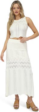 Belle & Bloom Harvest Haze Crochet Maxi Skirt