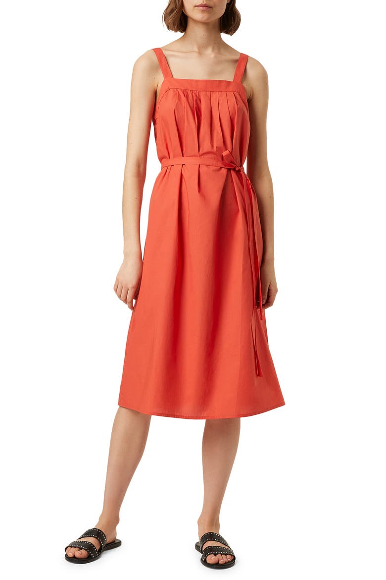 Harmony Cotton Trapeze Dress, Main, color, VINTAGE RED