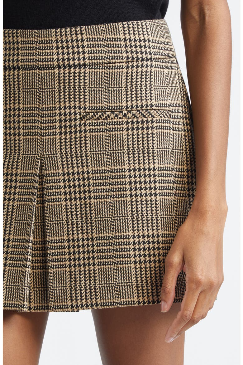 Pavaline Houndstooth Check Miniskirt, Alternate, color, BLACK MULTI
