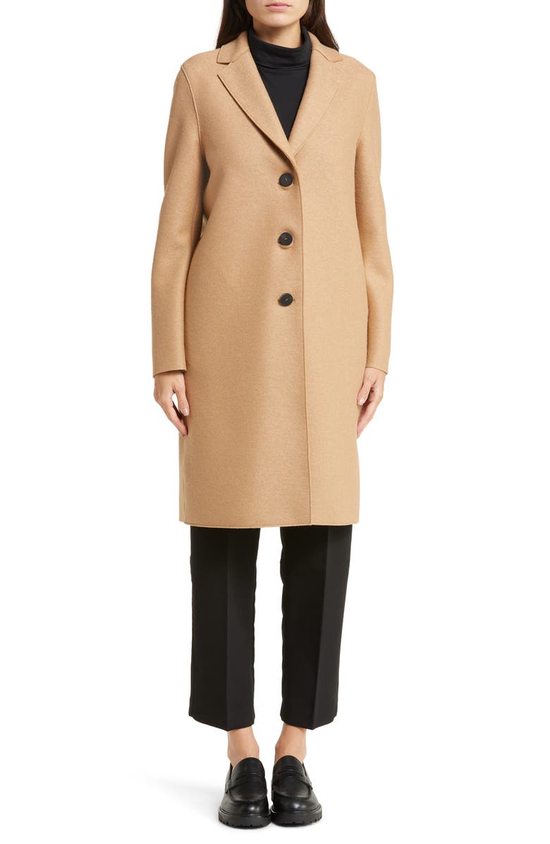 Harris Wharf London Women's Pressed Wool Overcoat, Alternate, color, 