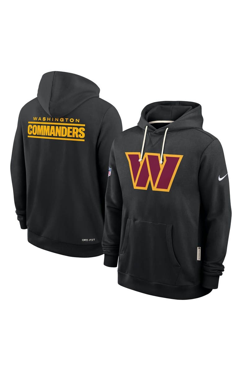 Nike Men's Nike Black Washington Commanders Sideline Standard Issue Initial Home Dri-FIT Hoodie, Alternate, color, Black