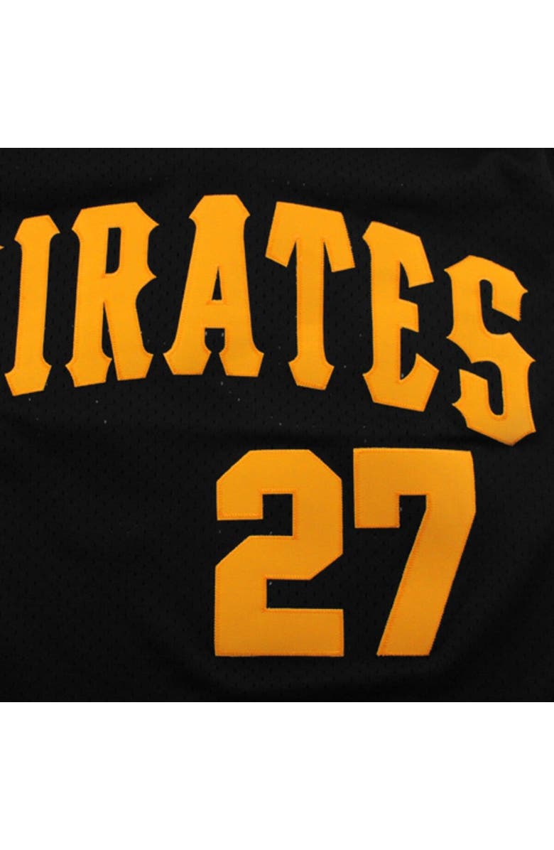 Mitchell & Ness Pittsburgh Pirates Kent Tekulve 1982 Cooperstown Collection Authentic Practice Jersey - Black, Alternate, color, 