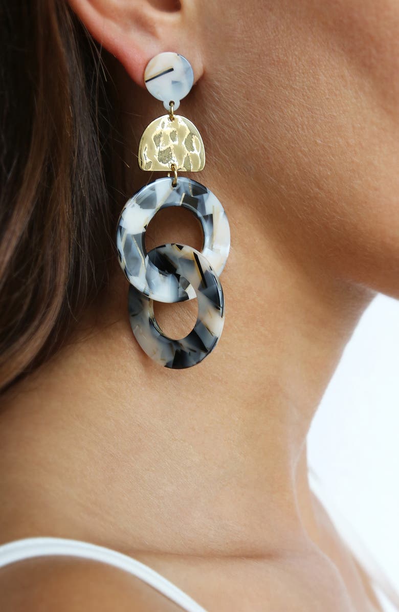 Ettika Linked Hoop Earrings, Alternate, color, 