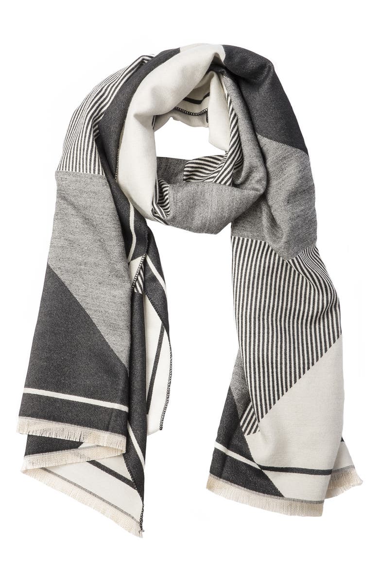 SAACHI Mosaic Reversible Scarf, Main, color, Black