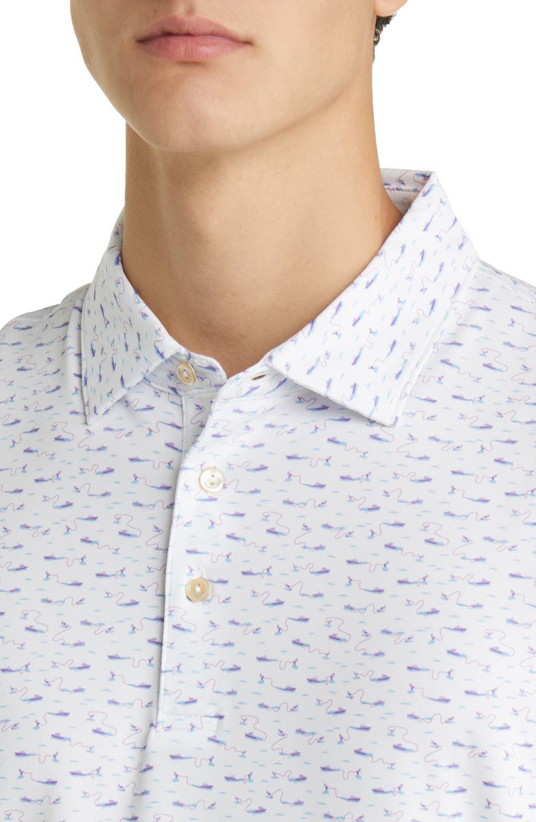 Peter Millar Cypress Boat Print Jersey Performance Polo, Alternate, color, 