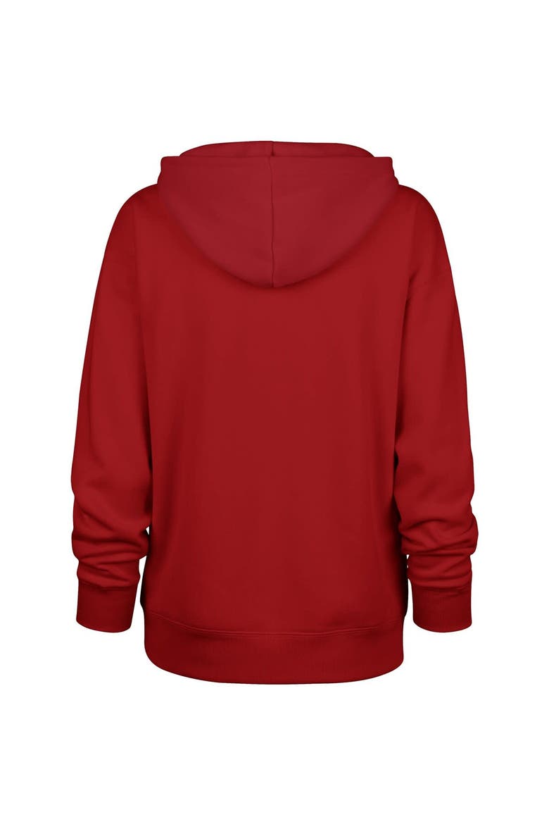 Women's '47 Scarlet San Francisco 49ers Plus Size Whirlwind Naomi Hoodie, Alternate, color, Scarlet