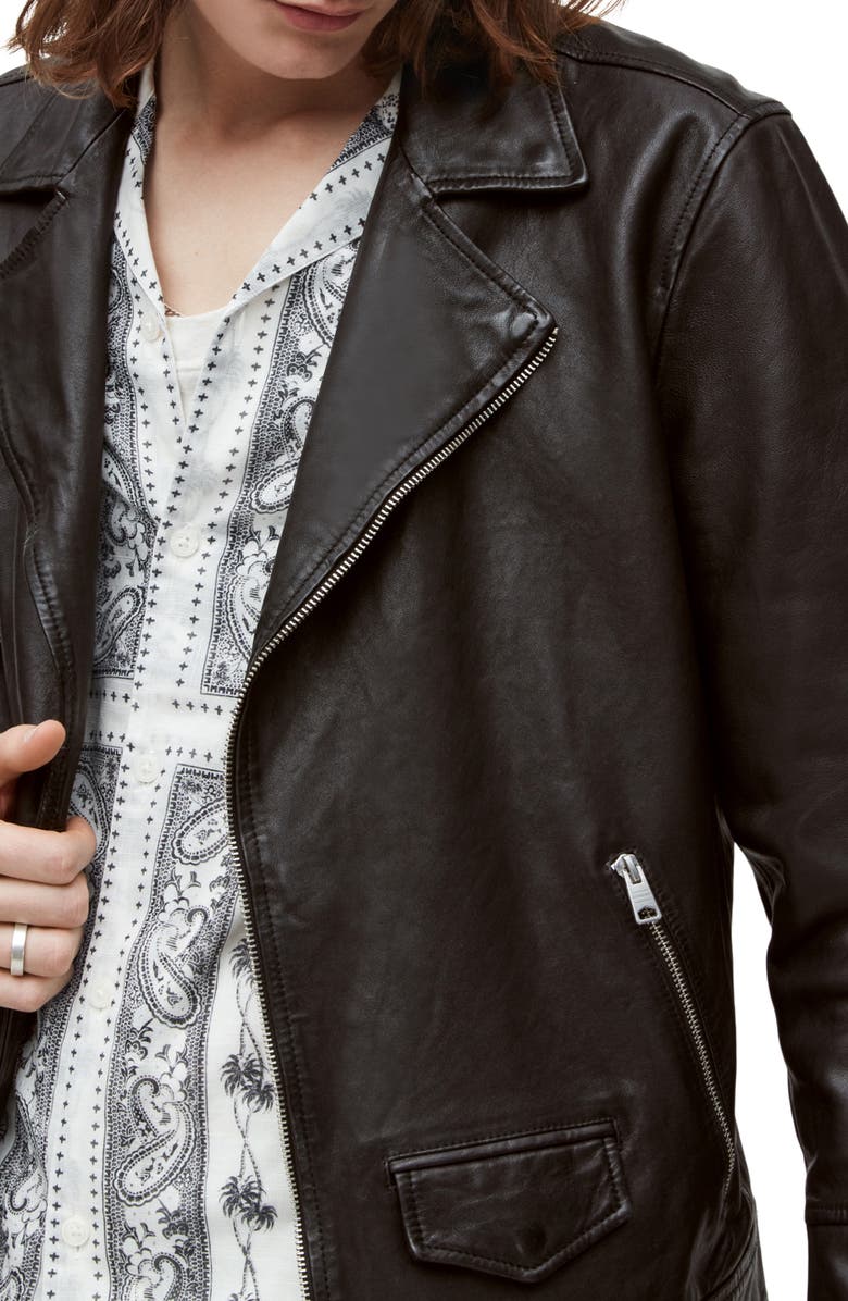 AllSaints Rio Leather Biker Jacket, Alternate, color, 