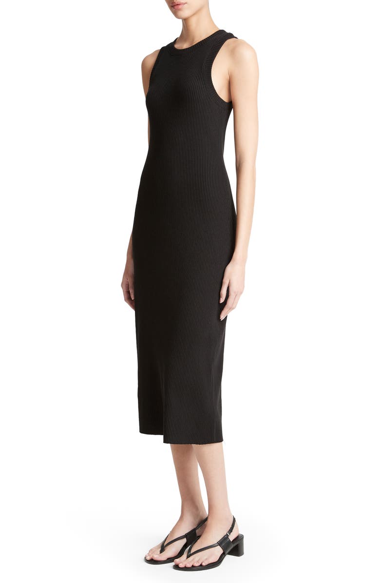 Vince Rib Tank Midi Dress, Alternate, color, 