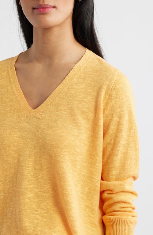 Eileen Fisher Organic Linen & Organic Cotton V-neck Sweater