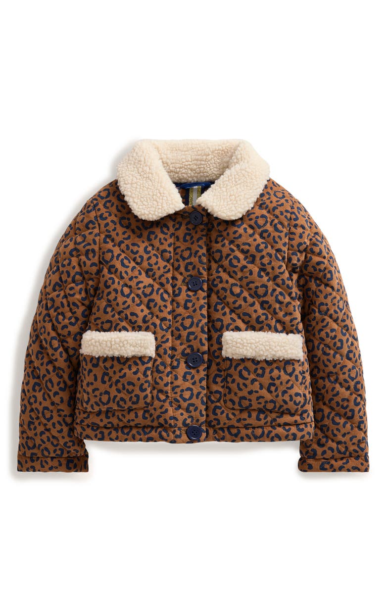 Mini Boden Kids' Faux Shearling Trim Corduroy Jacket, Main, color, 