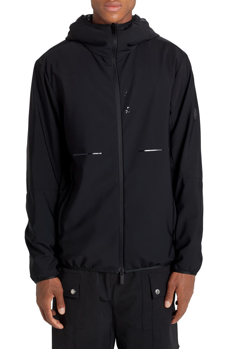 Carrenac Water Resistant Down Jacket, Main, color, BLACK