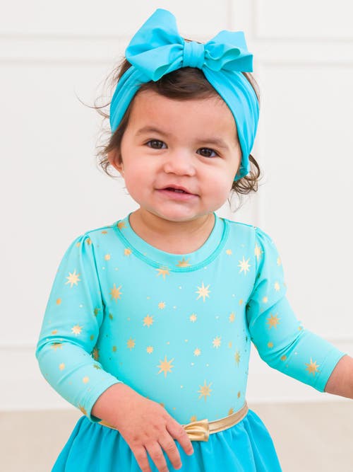 Rufflebutts Girls Upf50+ Shimmer Swim Bow Headband