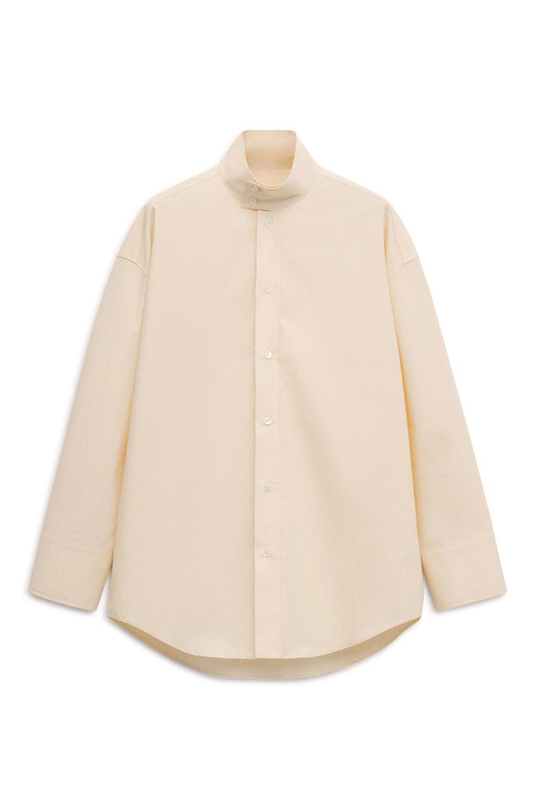 Layered Collar Button-Up Shirt, Alternate, color, YELLOW