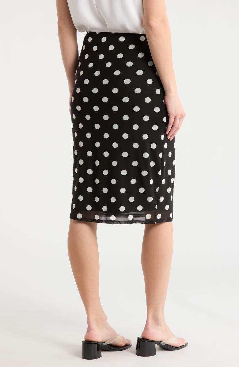 WAYF Polka Dot Midi Skirt, Alternate, color, Black Polka Dot