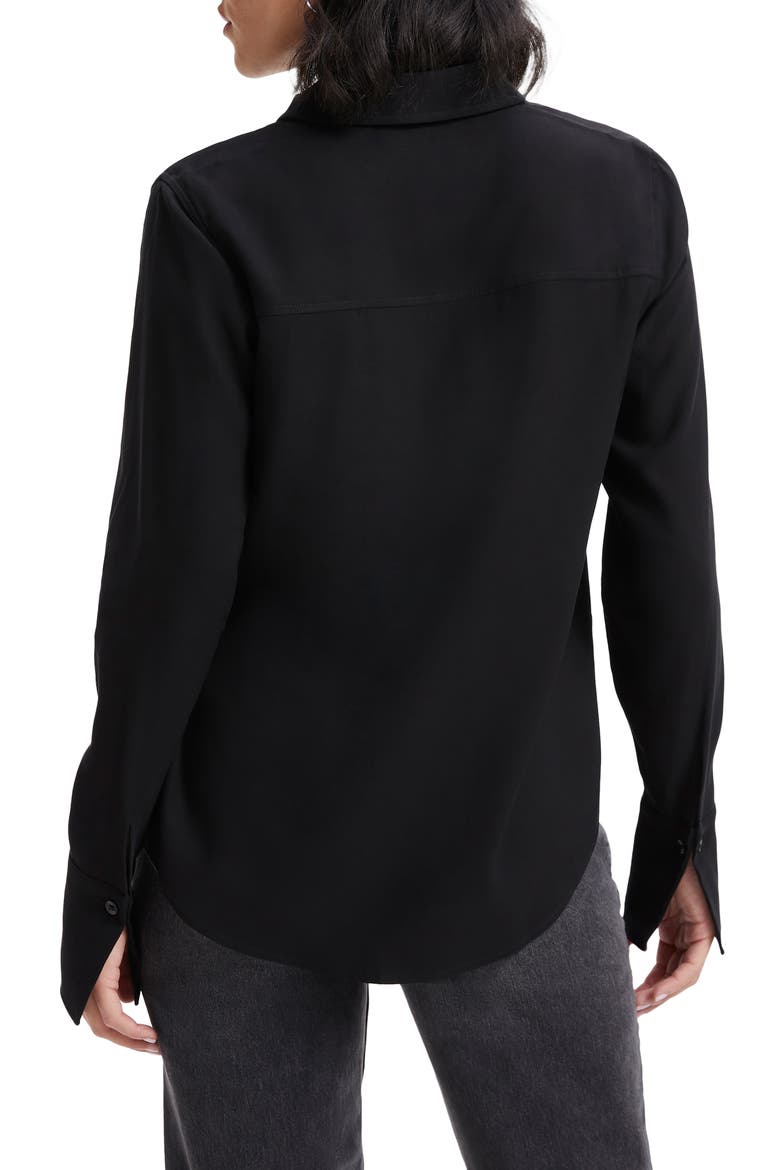 Flap Pocket Button-Up Shirt, Alternate, color, BLACK001