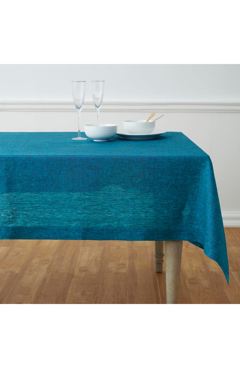 Solino Home Linen Tablecloth - Athena, Main, color, Chambray Teal