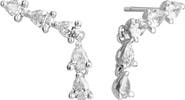 LANA 14K Gold Pear Diamond Ear Crawlers