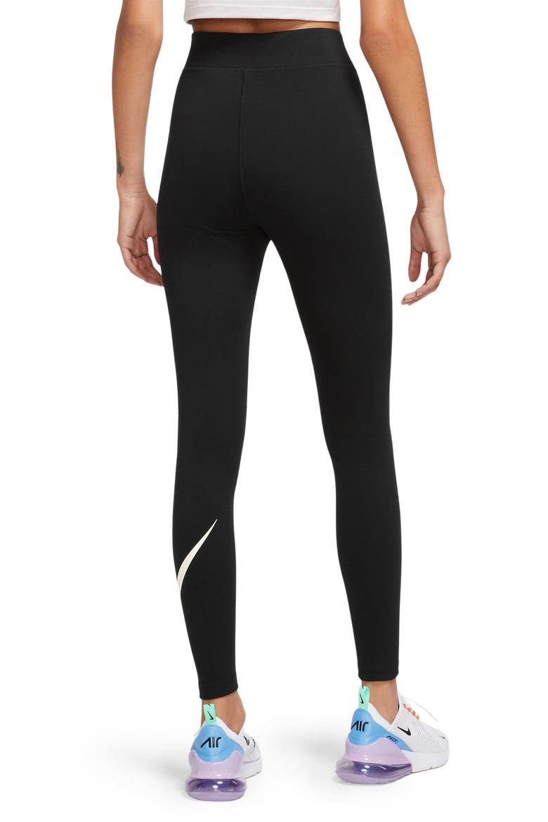 Sportswear Classics High Waist Leggings, Alternate, color, 010BLACK/ SAIL