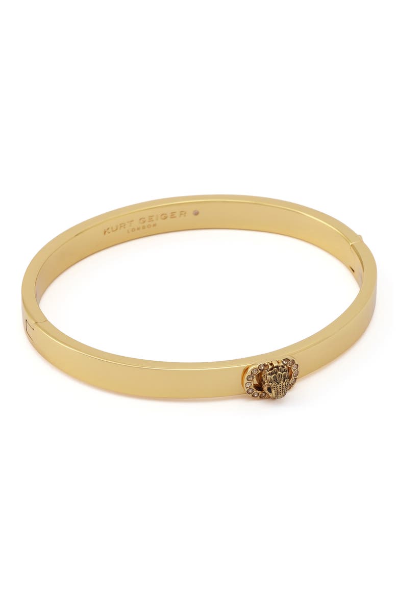 Chelsea Eagle Head Hinge Bangle, Main, color, GOLD