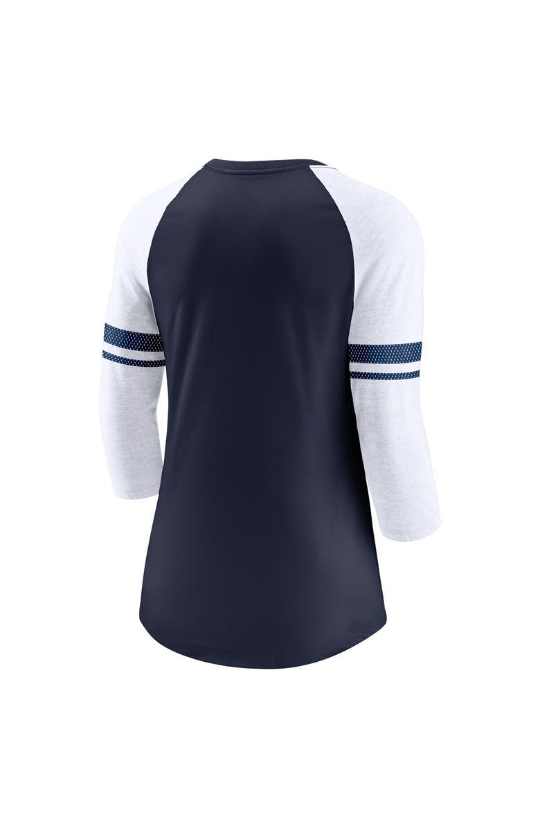 Nike Women's Nike Navy Tennessee Titans 3/4-Sleeve Lightweight Raglan Fashion T-Shirt, Alternate, color,