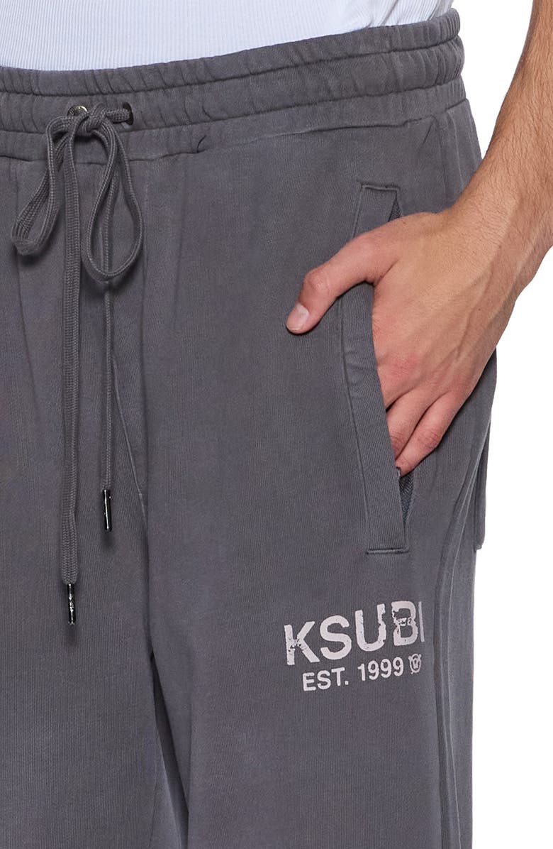 Ksubi State Synthesis Relaxed Track Pants, Alternate, color, Charcoal