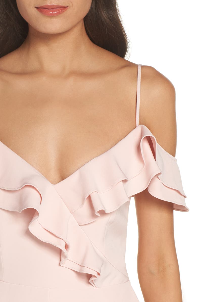 Bardot Raene Frill Romper, Alternate, color, 