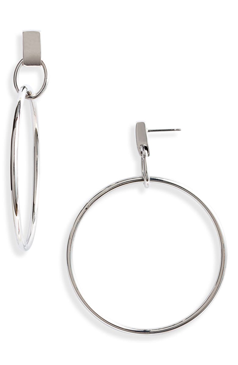 Vince Camuto Drop Hoop Earrings, Main, color,